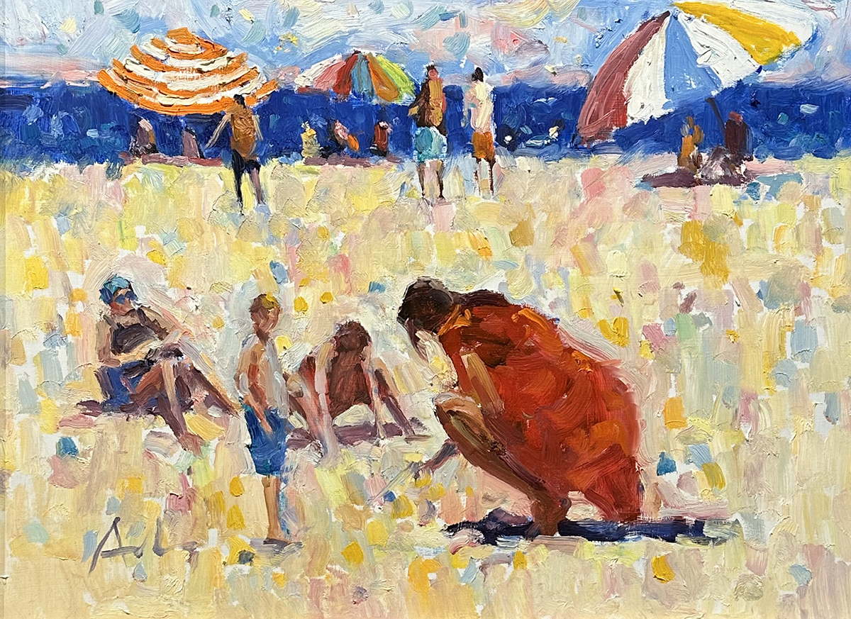 BERNIE ANDERSON - BEACH DAY - OIL - 24 X 18