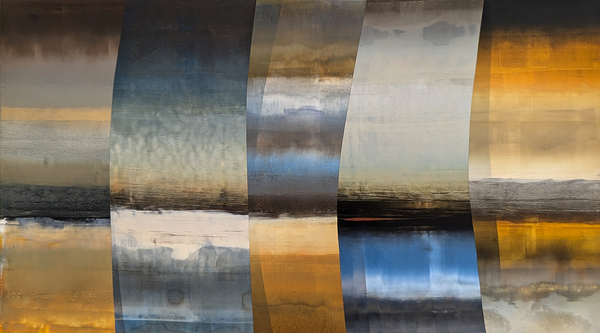 LISA RIDGERS - NEW HORIZONS II - OIL ON PAPER - 30 X 17