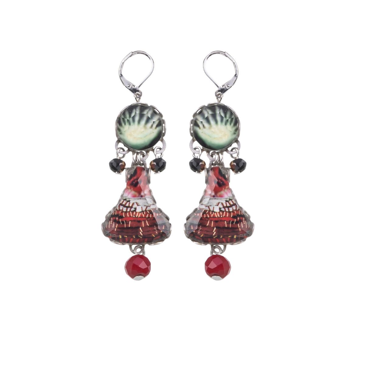 AYALA BAR - ORIENTAL HUES EARRINGS W /WIRE - BEADS