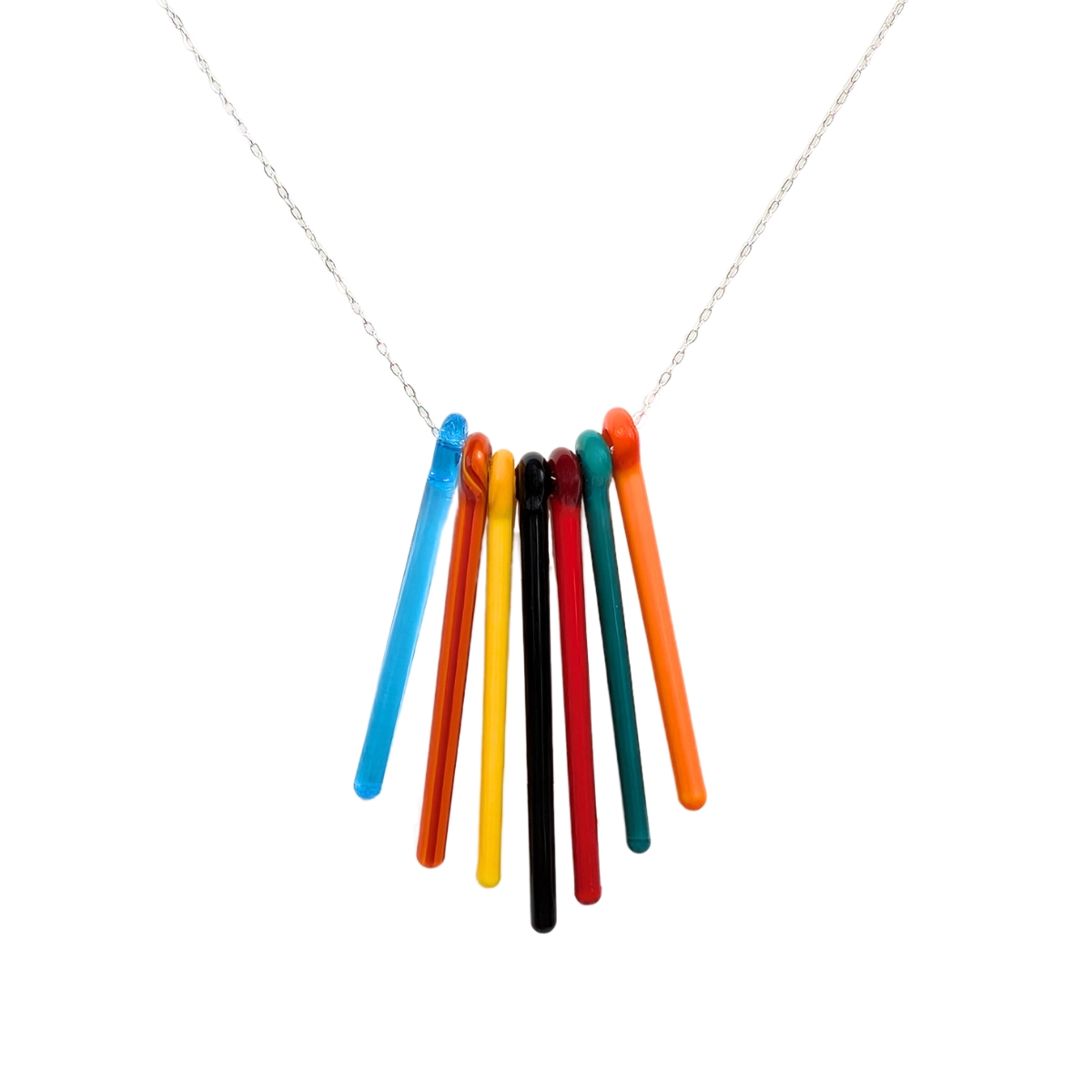 KRISTA BERMEO - SEVEN COLORED ROD NECKLACE - GLASS