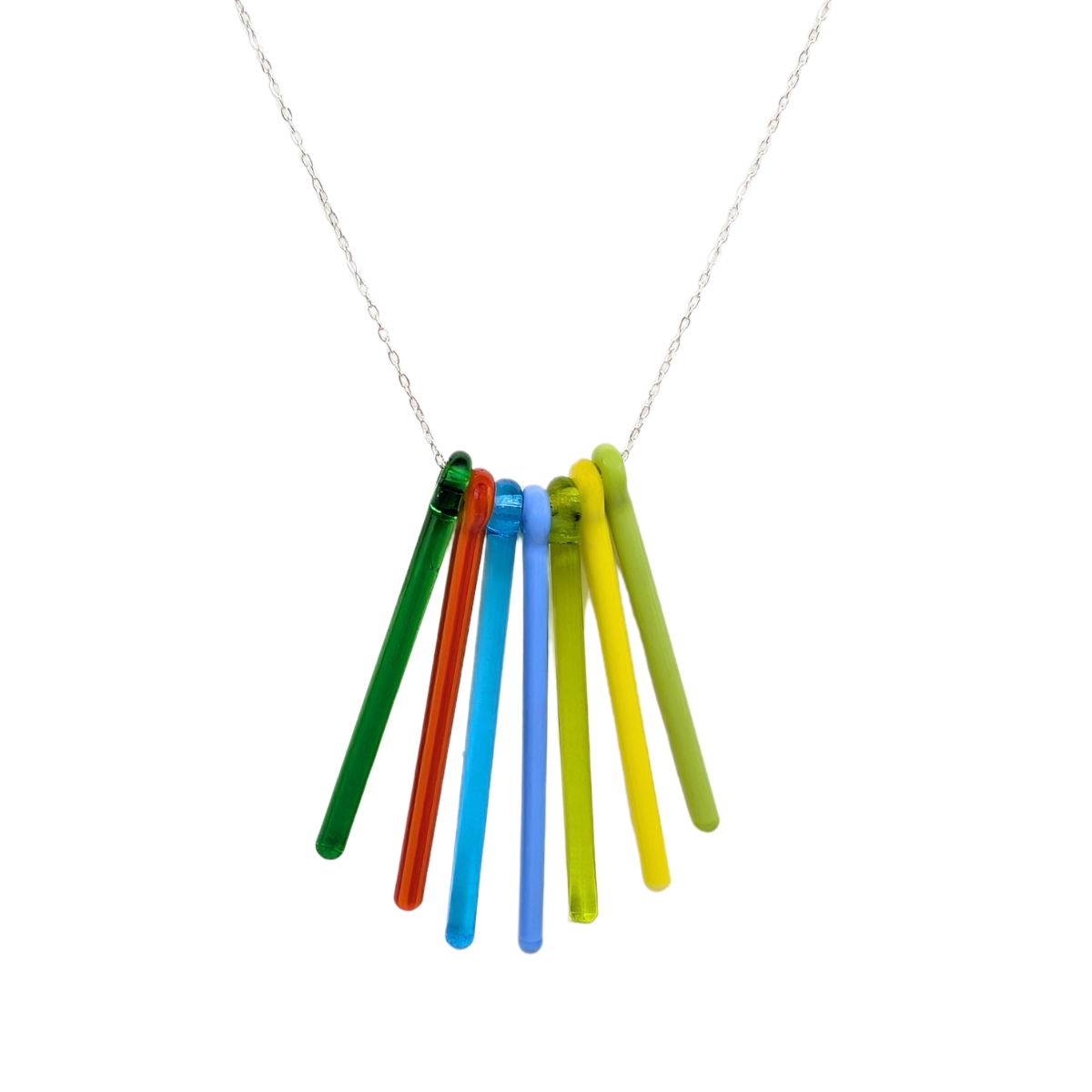 KRISTA BERMEO - SEVEN COLORED RODS NECKLACE - GLASS