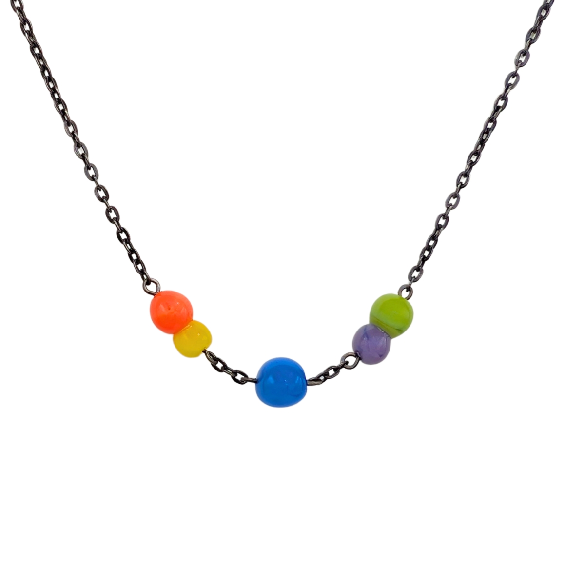 KRISTA BERMEO - MULTI-COLOR ORB NECKLACE - GLASS