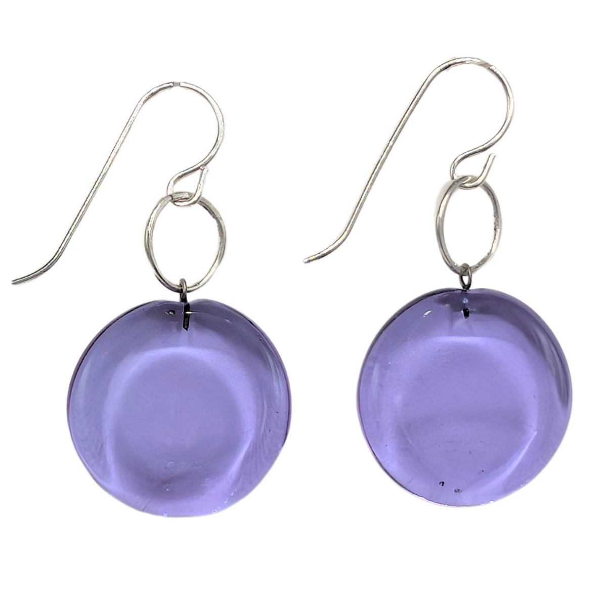 KRISTA BERMEO - PURPLE PLATO EARRINGS - GLASS