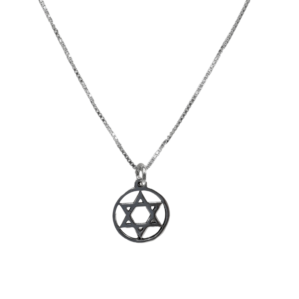 MICHELENE BERKEY - OPEN STAR OF DAVID NECKLACE - STERLING SILVER