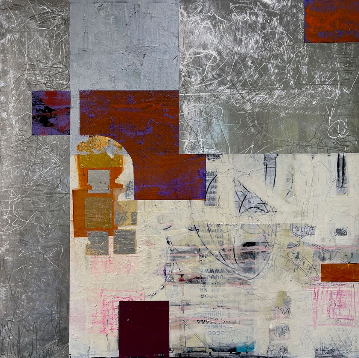 NICK CAPACI - AUGUST TRAIL - MIXED MEDIA - 30 X 30