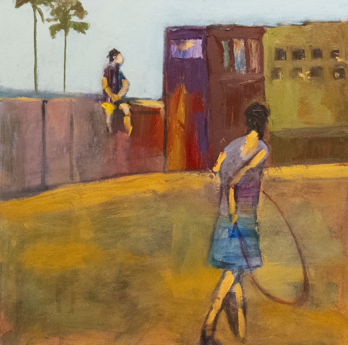 SUSAN COSTES - THE EMPTY LOT - OIL ON CANVAS - 24 X 24