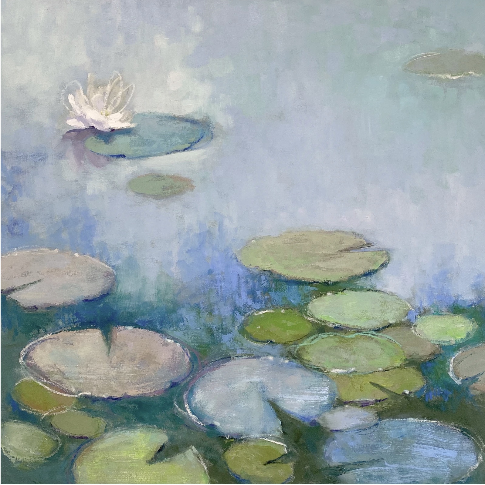 KAY FLIERL - GARDEN LYRIC 212 - OIL ON CANVAS - 36 X 36