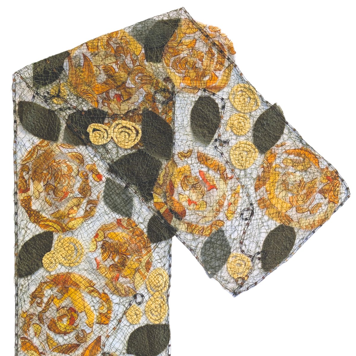 MARY HAMMOND - MELLOW YELLOW ROSE SCARF - FIBER