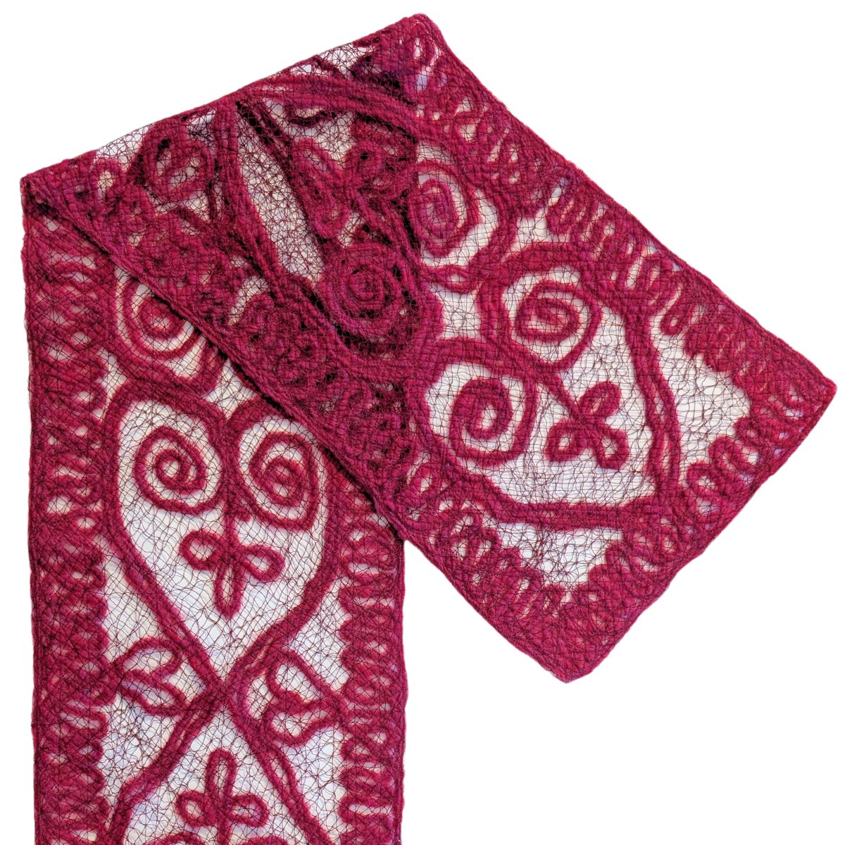 MARY HAMMOND - RED HEART SCARF - FIBER