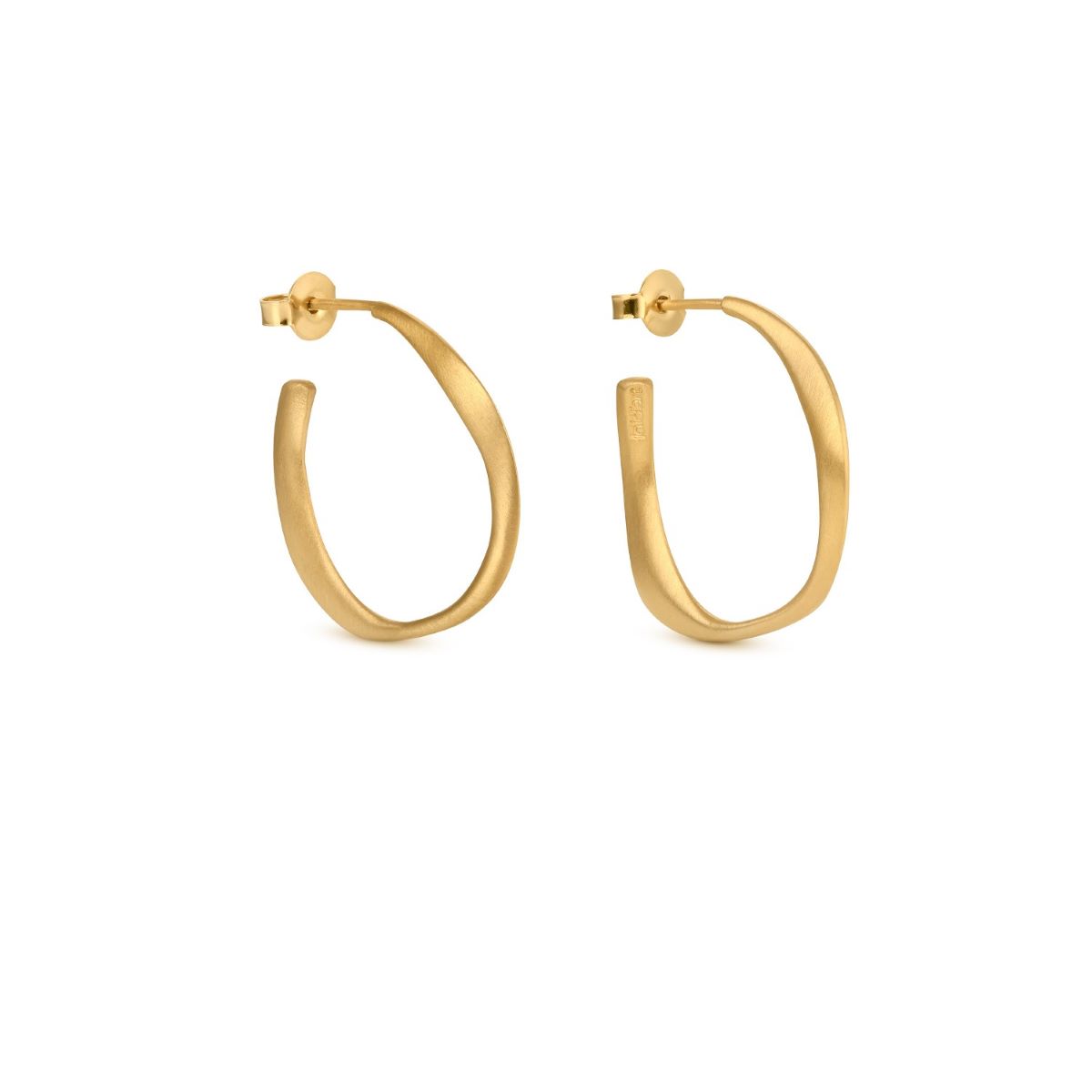 JOIDART - FORGE SMALL GOLD HOOP - STERLING SILVER