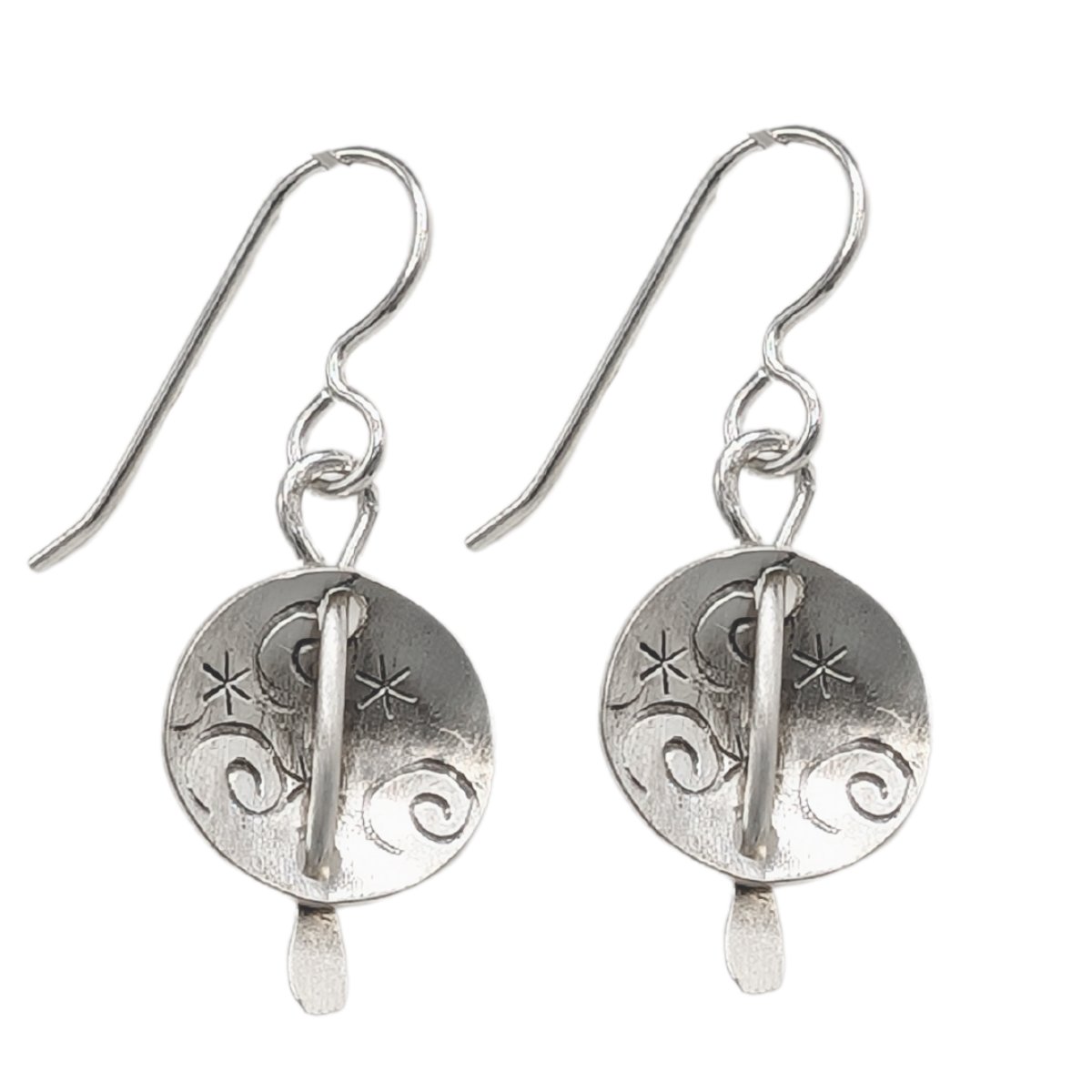 JOANNA CRAFT - PEIRCED ROUND STERLING SILVER EARRINGS - STERLING SILVER