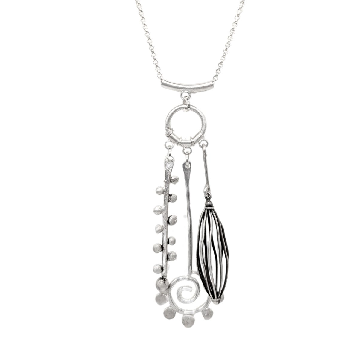 JOANNA CRAFT - ABSTRACT PENDANT NECKLACE - STERLING SILVER