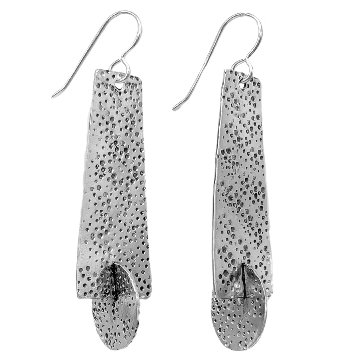 JOANNA CRAFT - STIPPLED SILVER EARRINGS - STERLING SILVER