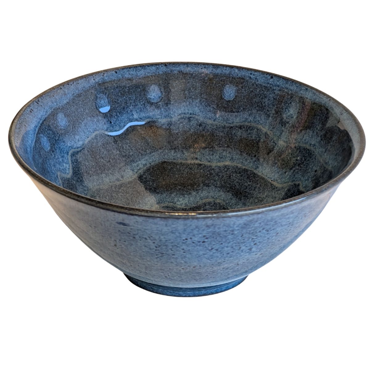 JOE LEE - BLUE WAVE BOWL - CERAMIC - 7 1/4 X 3 1/2