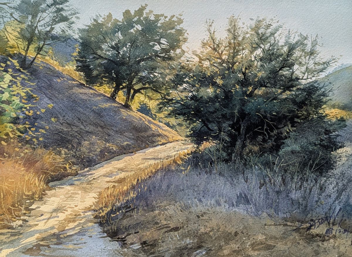 JASON LI - SUNSET HILLS II - WATERCOLOR - 12 x 9