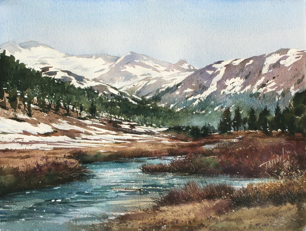 JASON LI - SNOW VALLEY - WATERCOLOR