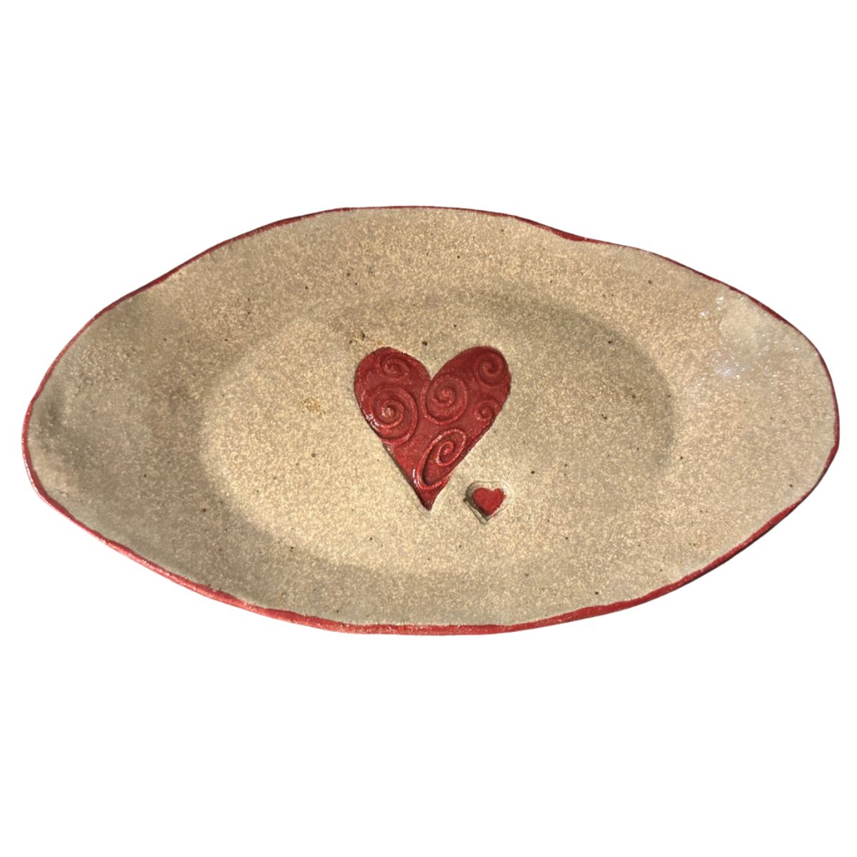 KAREN LIBA - MEDIUM OVAL HEART DISH - CERAMIC