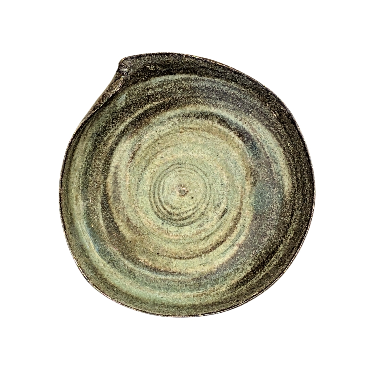 KAREN LIBA - MIXED CLAY SWIRL PLATE - CERAMIC - 1 X 5 X 5