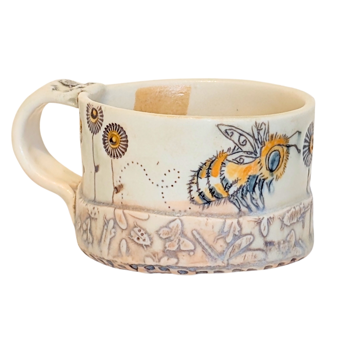 LISA MERTINS - POLLINATOR BEE PORCELAIN MUG - CERAMIC - 2.5 X 5.5 X 3.5