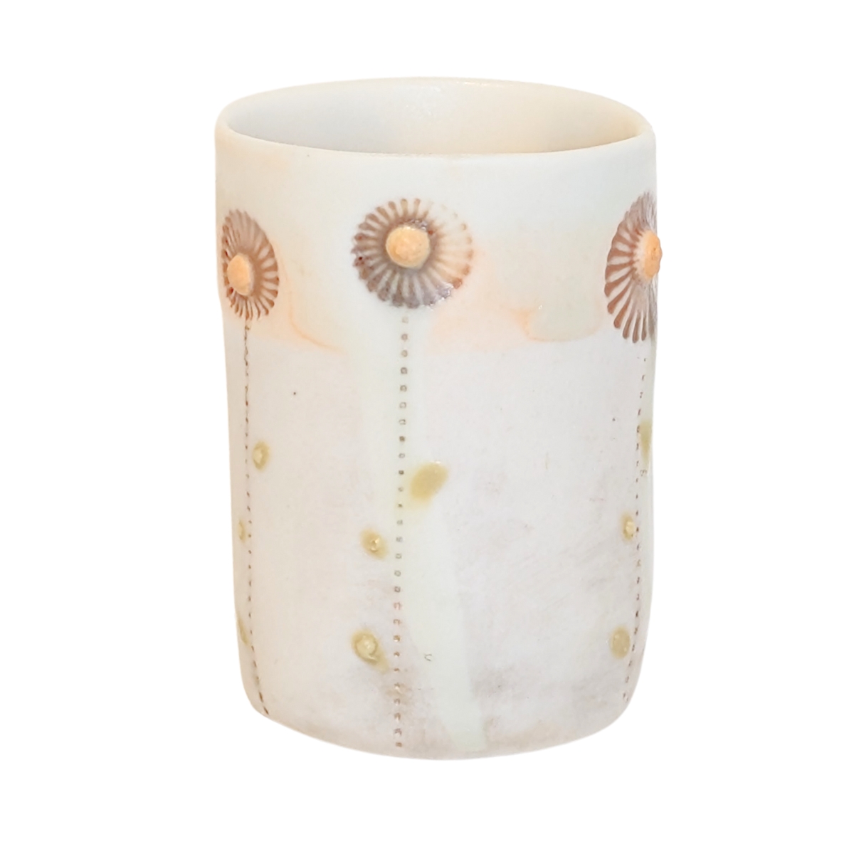 LISA MERTINS - SMALL FLOWERS PORCELAIN CUP - CERAMIC - 3 X 2 X 2