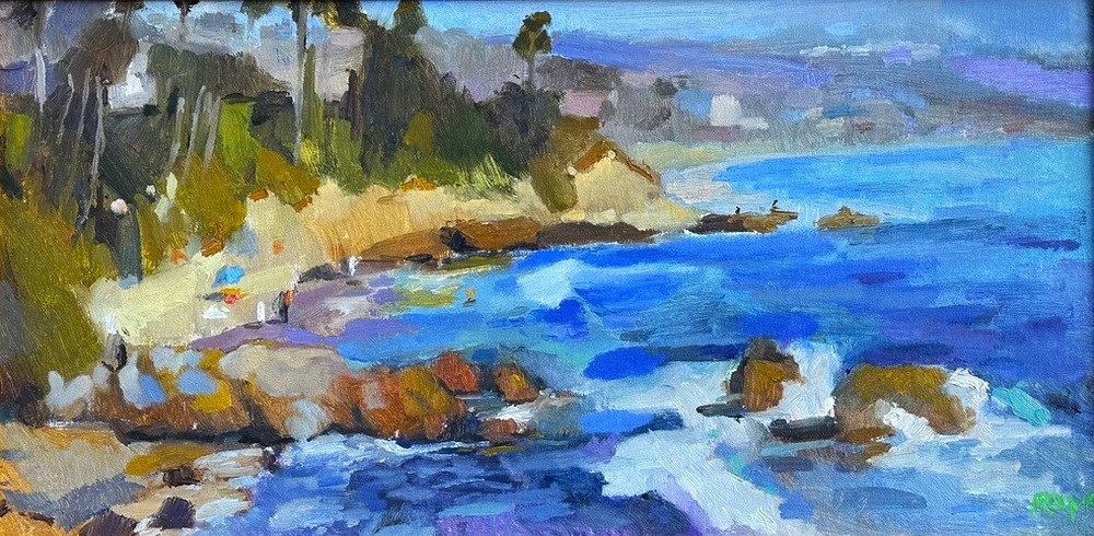 ERNIE ROMO - LAGUNA WATERS - OIL - 24 X 12