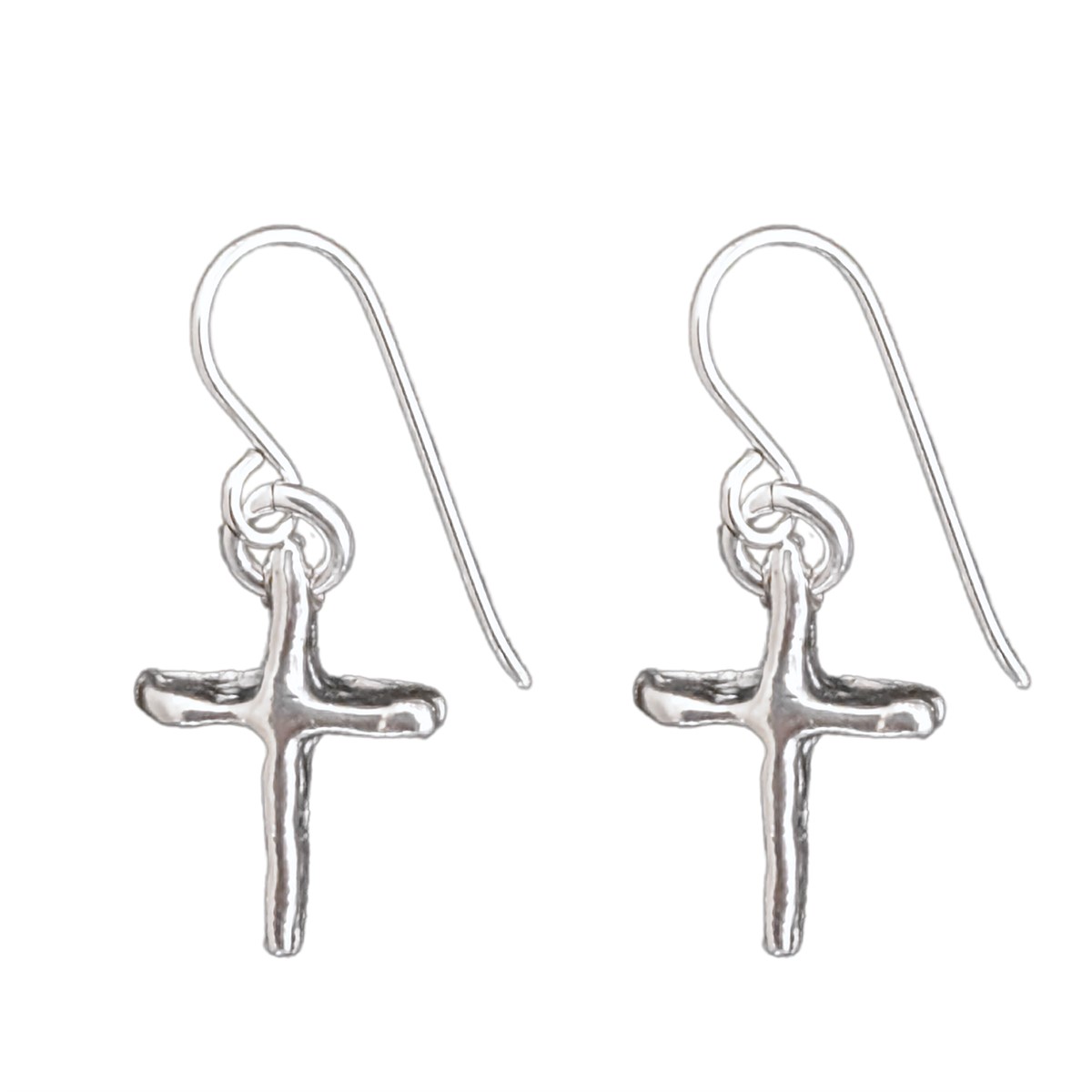 SAPHARIM RAHAV - SILVER CROSS EARRINGS - STERLING & GEMSTONE