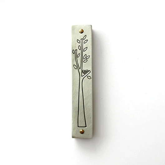 EMILY ROSENFELD - NEST MEZUZAH - PEWTER