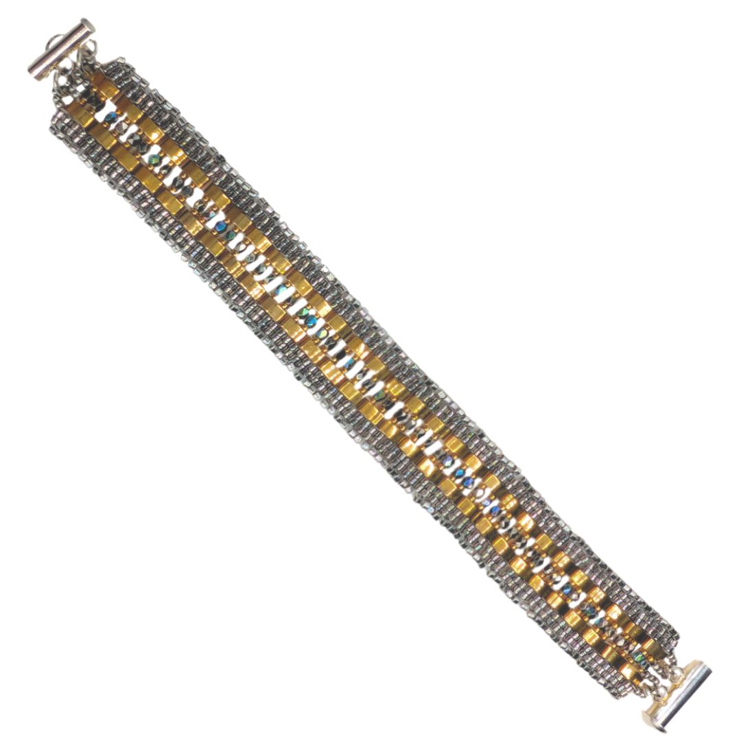 HEDDA SCHNUR - TRU 2 PALLADIUM AND 24K GOLD BRACELET - BEADS