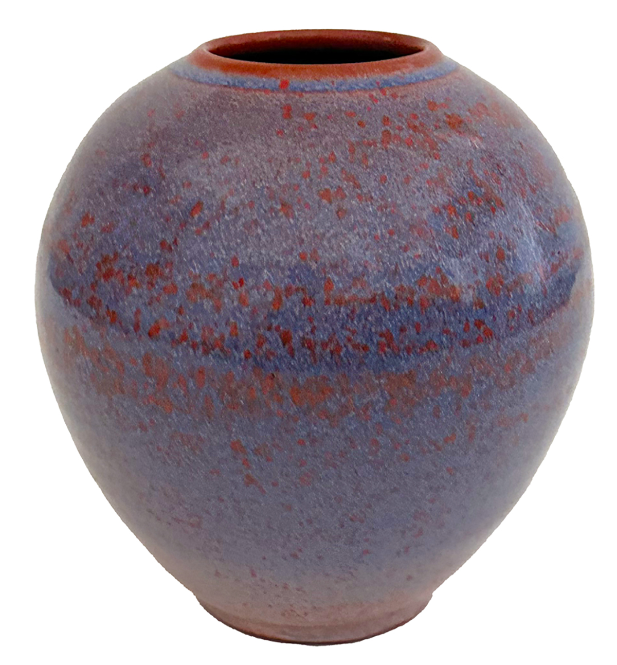 KENNY SMITH - ROUND VASE PURPLE/RED - CERAMIC - 6 X 6 X 6