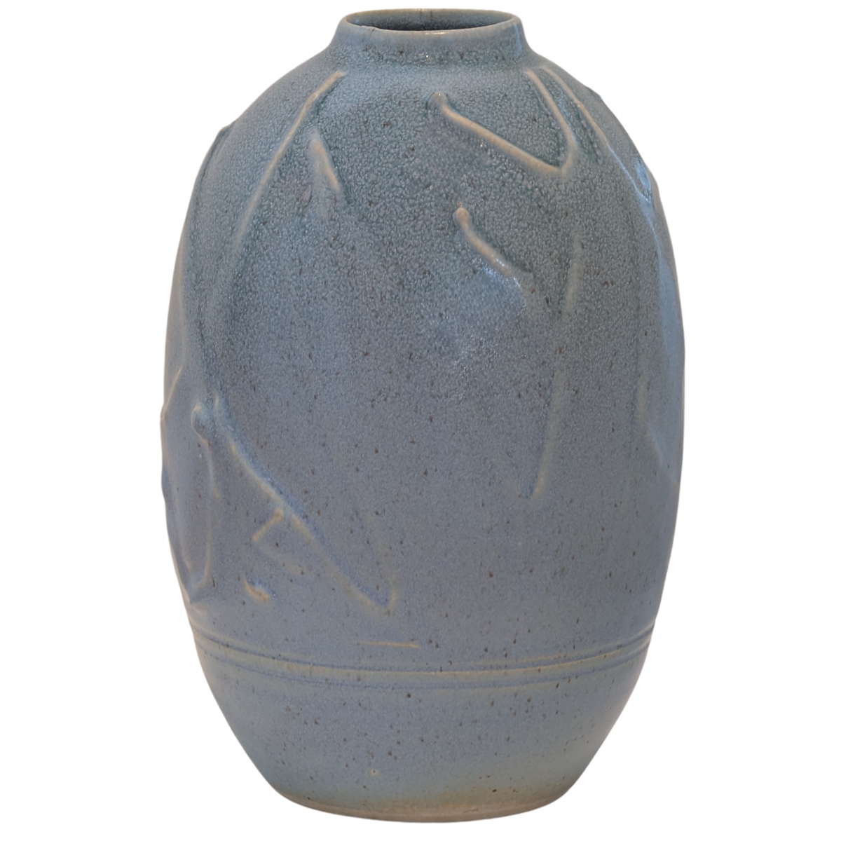 KENNY SMITH - LIGHT BLUE DRIP VASE - CERAMIC - 8.5 X 9 X 8.5