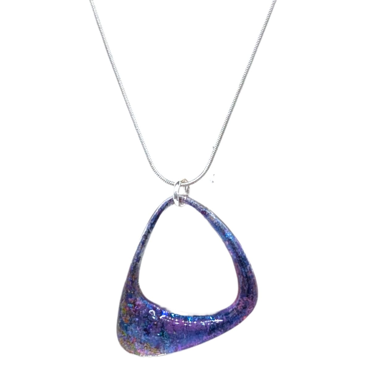 SHELLEY NORDMAN - SMALL BLUE, PURPLE, AND GOLD ORGANIC NECKLACE - MIXED MEDIA