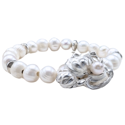 HOURI BORJIAN - PEARL & STERLING SILVER BRACELET - PEARL