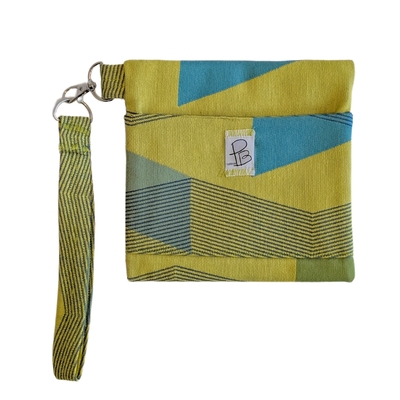 PATT BUCHANAN - GREEN AND BLUE ABSTRACT WRISTLET - FIBER