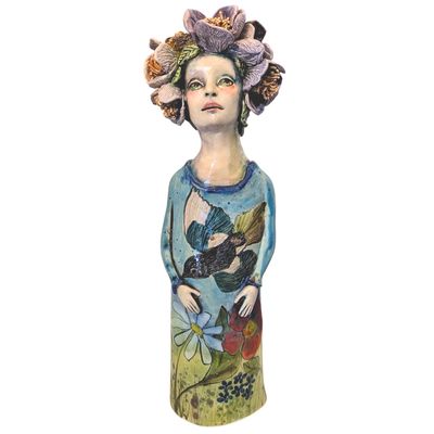 MARIA COUNTS - 'CHLOE' GODESS OF SPRING - CERAMIC - 4 X14 X 4