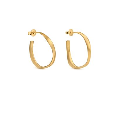 JOIDART - FORGE SMALL GOLD HOOP - STERLING SILVER