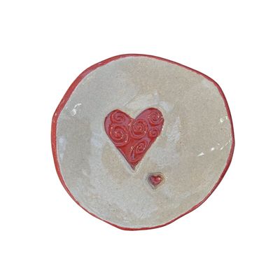 KAREN LIBA - SWIRL HEART DISH - CERAMIC