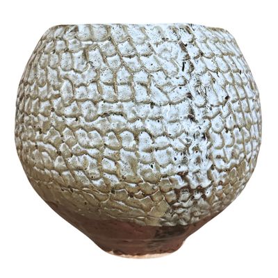 JOEY ONTIVEROS - TEXTURED WHITE ROUND - CERAMIC - 11 X 11.5 X 11