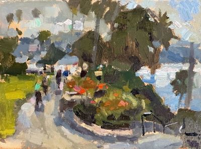 ERNIE ROMO - HEISLER PARK - OIL - 12 X 9