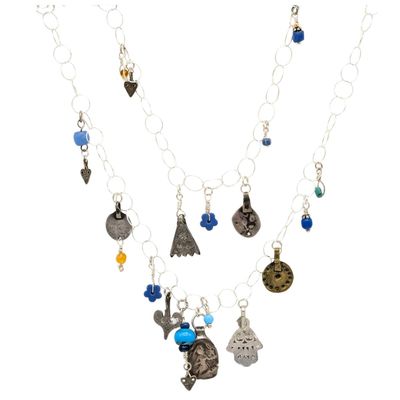 JANET SEWARD - MOROCCAN AND INDIAN CHARMS - SILVER & BEADS