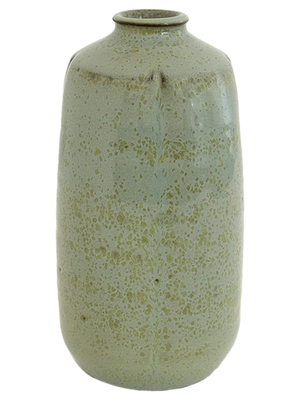 KENNY SMITH - GREEN PINCHED VASE - CERAMIC - 4 x 7 x 4