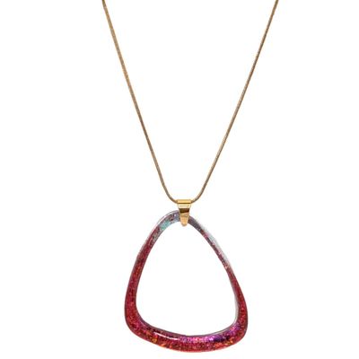 SHELLEY NORDMAN - MEDIUM SPARKLY RED ORGANIC NECKLACE - MIXED MEDIA