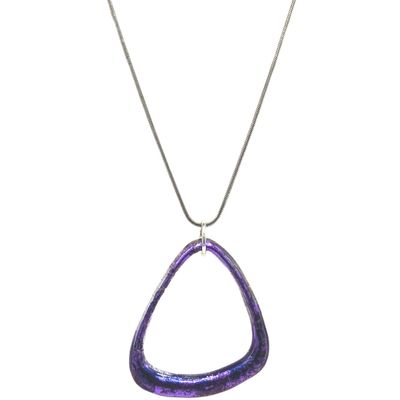 SHELLEY NORDMAN - MEDIUM BLUE AND PURPLE DICHROIC NECKLACE - MIXED MEDIA