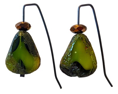 LILY TSAY - PICASSO GLASS GREEN EARRINGS - GLASS