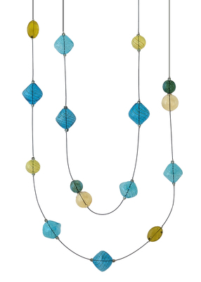 LILY TSAY - BLUE & GOLD MIX N ECKLACE - GLASS